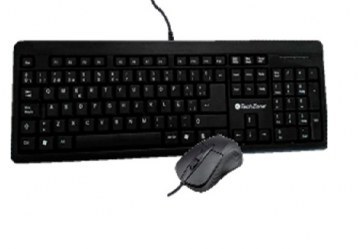 KIT TECLADO Y MOUSE TECHZONE ALAMBRICO TZ16COMB01-ALA