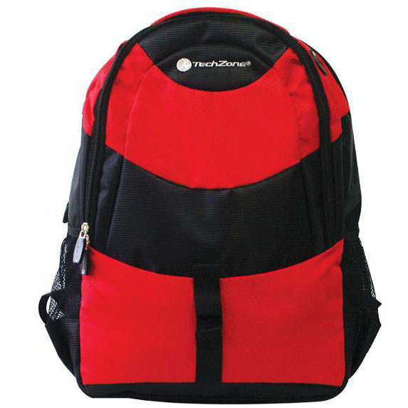 BACKPACK TECHZONE AMSTERDAM 15.6 ROJO SOPORTE LUMBAR TZAMSBP-RED
