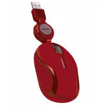 MINI MOUSE OPTICO ACTECK RETRACTIL USB MR-300 ROJO AC-01009