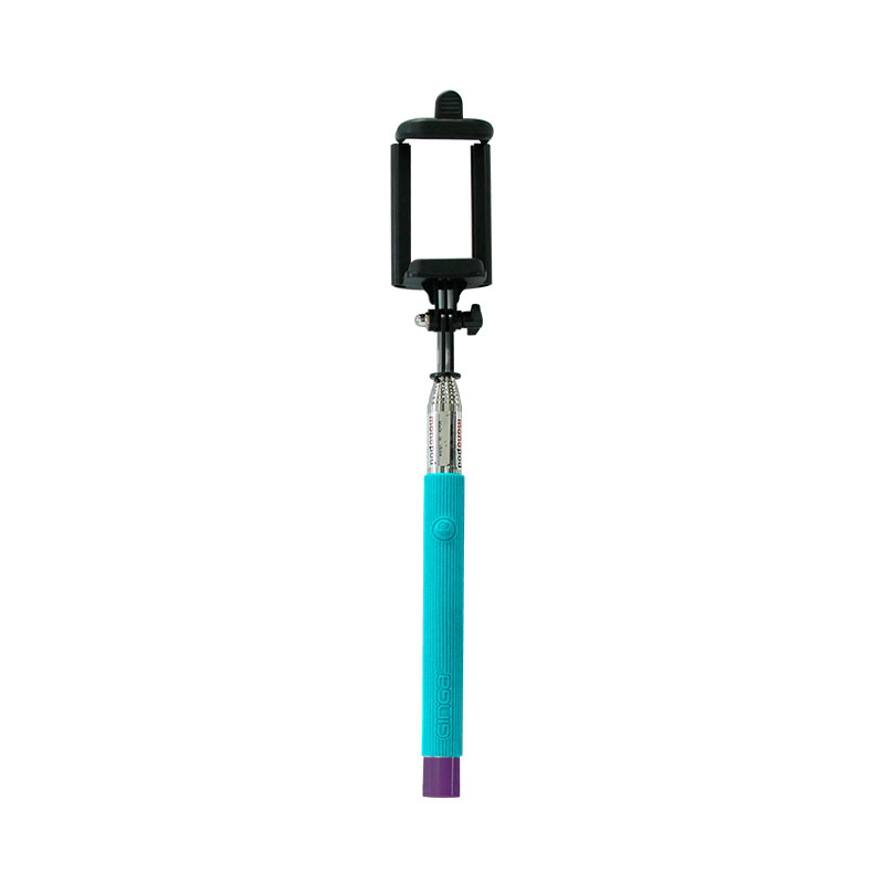 BASTON SELFIE GINGA POP CON DISPARADOR EN MANGO AQUA/MORA GIN15SSBT-AM