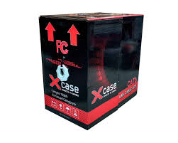 ROLLO DE CABLE XCASE, 305, CAT6, NEGRO