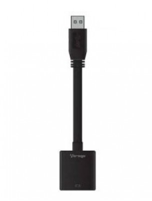 ADAPTADOR USB 2.0/3.0 a VGA, FULL-HD, ABS SHELL, COBRE ESTAÑADO + ABS, 250mm, NEGRO