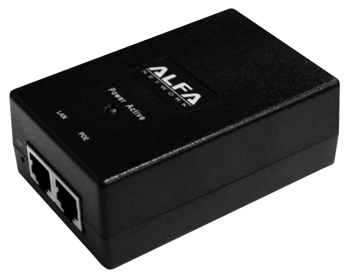 ALFA APOE48V1G- INYECTOR GIGABIT POE DE 48V PARA ALIMENTAR CAMARAS IP CON ESTANDAR 802.3AF