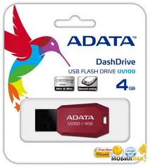 ADATA RM AUV100-4G-RRD USB 4GB AV100 ROJO