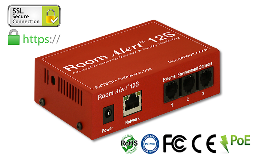 Consola para monitoreo de site Avtech Room Alert RA12S-DAP-WAS