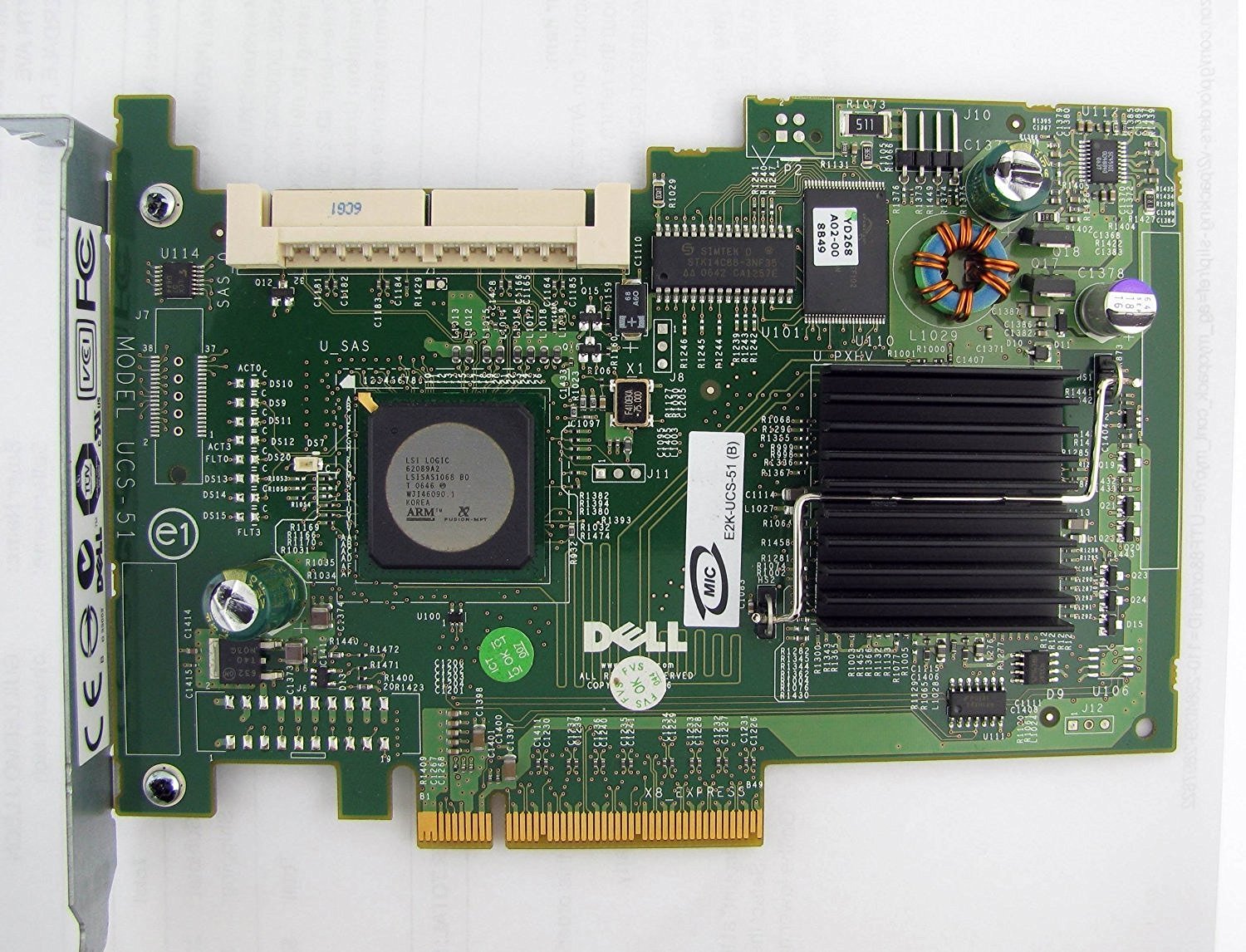 DELL UCS-51, GU186, UN939 SAS 5i SAS5/iR PCI-e RAID POWEREDGE