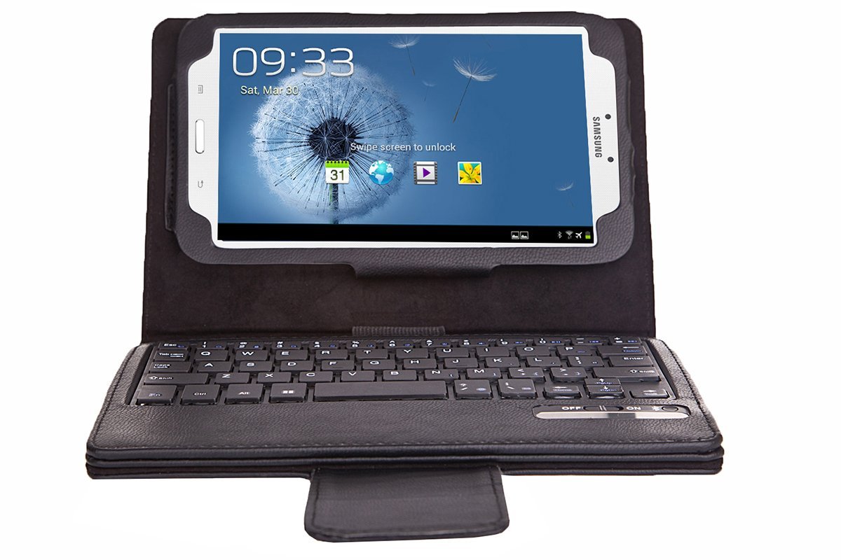 MoKo Samsung Galaxy Tab 3 7.0 Keyboard Case - Wireless Bluetooth Keyboard Cover Case for Samsung Galaxy Tab 3 7.0 Inch Android Tablet, BLACK (WILL NOT Fit Samsung Galaxy Tab 3 Lite 7 / Tab 4 7.0)