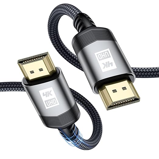 Cable HDMI 4K 10 Metros, Cable HDMI 2.0 de Nylon Trenzado de 18 Gbps de Alta Velocidad Compatible con TV,Blu-Ray,PS4/5,Projector,Soundbar,PC