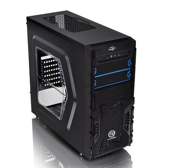 THE CS CA-1B1-00M1WN-01 VERSA H23 WINDOWS MID TOWER M/B ATX Micro ATX  bays Accessible : 2 x 5.25â€™â€™ Hidden : 3 x 3.5â€™â€™ or 2.5â€™â€™, 3 x 2.5â€™â€™ Exp Slots 7