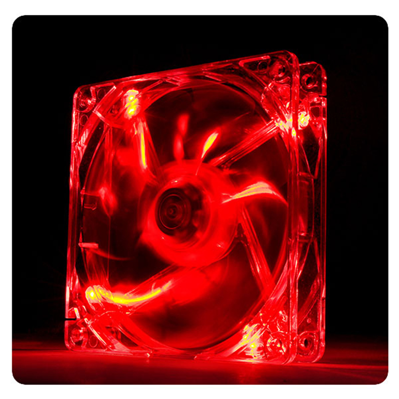 THE CA CL-F019-PL12RE-A Pure 12 LED Red FAN 12mm 1000 R.P.M 3 PIN