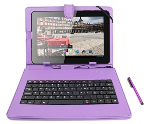 STYLOS CA FUNDA CON TECLADO 9 MORADA COMPATIBLE CON ILUM e ILUMPRO