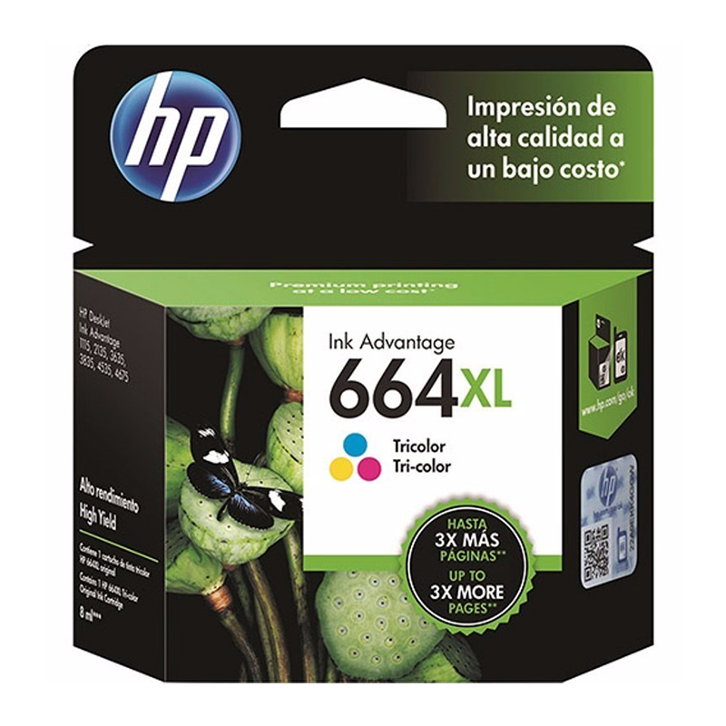 HP CA F6V30AL TINTA 664XL TRICOLOR