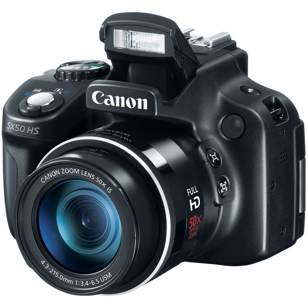 CAMARA CANON POWERSHOT SX50 HS 12 MP 50 X, LCD 2.8 BAT LITIO, NEGRO