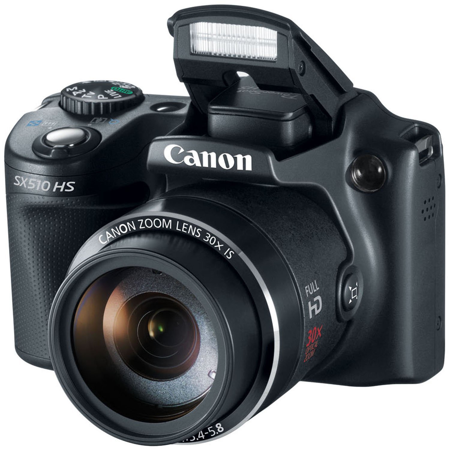 CAMARA CANON POWERSHOT SX510 IS 12.1 MP 30 X, LCD 3.0 BAT LITIO, V. FULLHD, NEGRO, WIFI