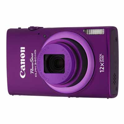 CAMARA CANON POWERSHOT ELPH 340 IS 16 MP, 12X ZOOM, LCD 3?, VIDEO FULLHD, WIFI, BAT.LITIO, MORADO