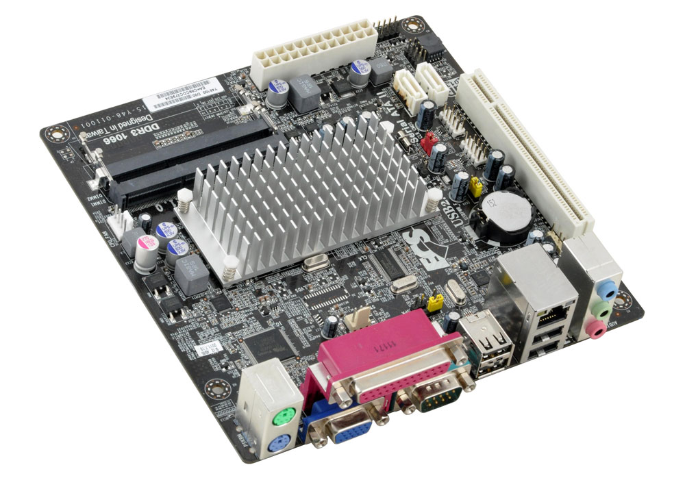 ECS MB CDC-I/D2550 CON CPU INTEGRADO ATOM D2550 1.86GHZ DUAL CORE NM10 EXPRESS 2xDDR3 4GB SODIMM VGA MINI-ITX