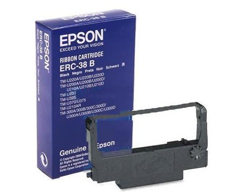 CINTA EPSON NEGRA PARA MINIPRINTERS ERC-38B, TMU-200/TM-300/TM-U325/TM-U375