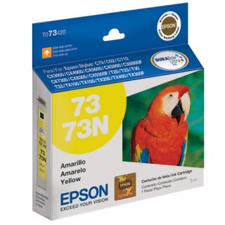 CARTUCHO EPSON MODELO 73N AMARILLO, PARA C92, C110, CX3900, CX5600, T20, T21, T30, TX100, TX110, TX200