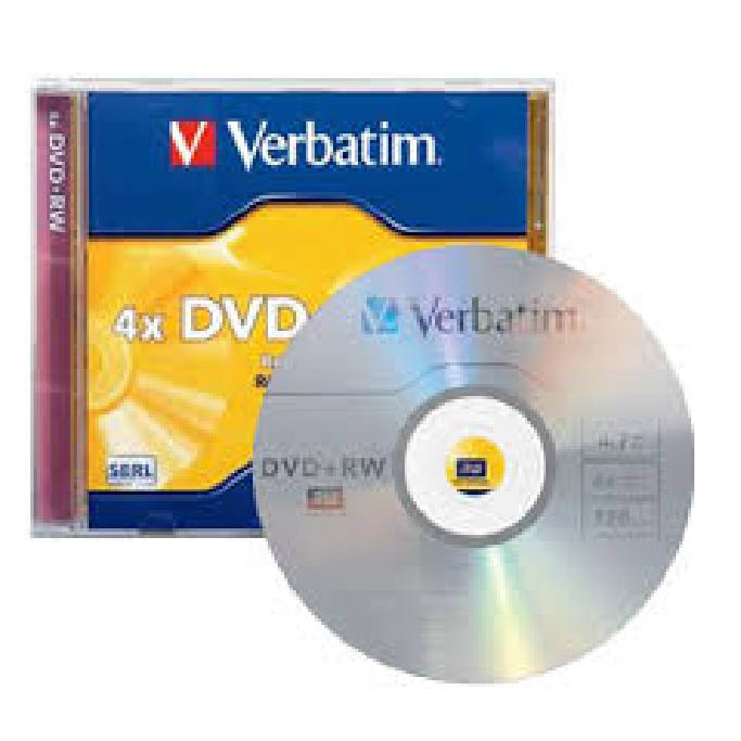 DVD VERBATIM 94520 +RW 8X 120MIN 4.7GB CAJA 1 PZA