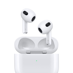 APPLE AIRPODS (3A. GENERACION), INALAMBRICO, BLUETOOTH, BLANCO-INCLUYE ESTUCHE DE CARGA MAGSAFE MME73AM/A