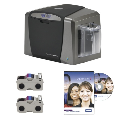 Kit de Impresora DTC1250e tarjetas PVC/ Una Cara / Incluye: 2 Ribbons Color y Software/ 3 Años Garantia