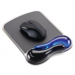 Mousepad Kensington con Descansa Muñecas de Gel, Negro/Azul