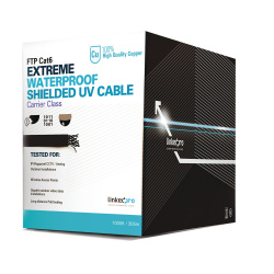 LINKDPRO BOBINA DE CABLE CAT5E UTP NO BLINDADO, 305 METROS, NEGRO