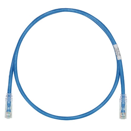 PANDUIT CABLE PATCH CAT6 UTP 28AWG, RJ-45 MACHO - RJ-45 MACHO, 3 METROS, AZUL