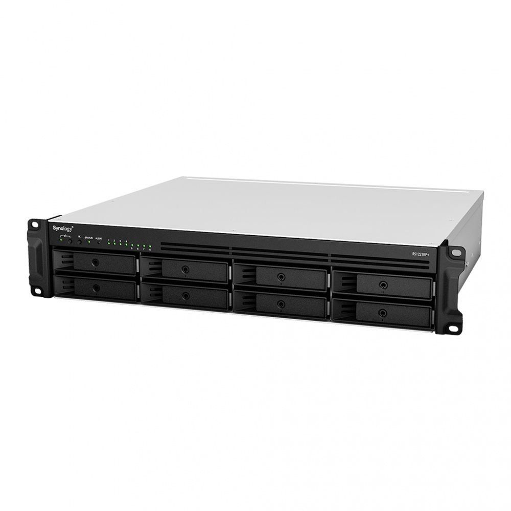 SYNOLOGY SERVIDOR NAS RACKSTATION RS1221RP+ DE 8 BAHÍAS, AMD RYZEN EMBEDDED V1500B 2.20GHZ, USB 3.0, NEGRO ? NO INCLUYE DISCOS DUROS