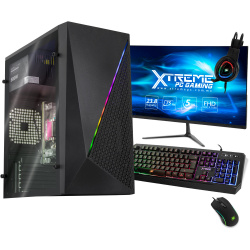 COMPUTADORA XTREME PC GAMING CM-05054, INTEL CELERON J4125 2GHZ, 16GB, 500GB SSD, ADAPTADOR WIFI, WINDOWS 10 PRUEBA ? INCLUYE MONITOR 23.8", TECLADO, MOUSE Y AUDÍFONOS