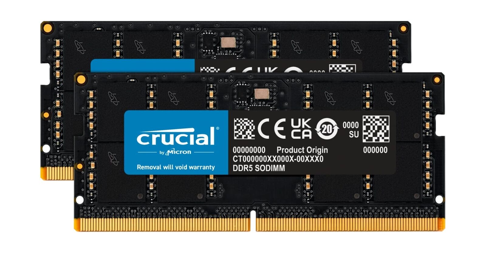 Kit crucial de memoria portátil RAM 64 GB (2x32 GB) DDR5 5200 MHz (o 4800 MHz) CT2K32G...