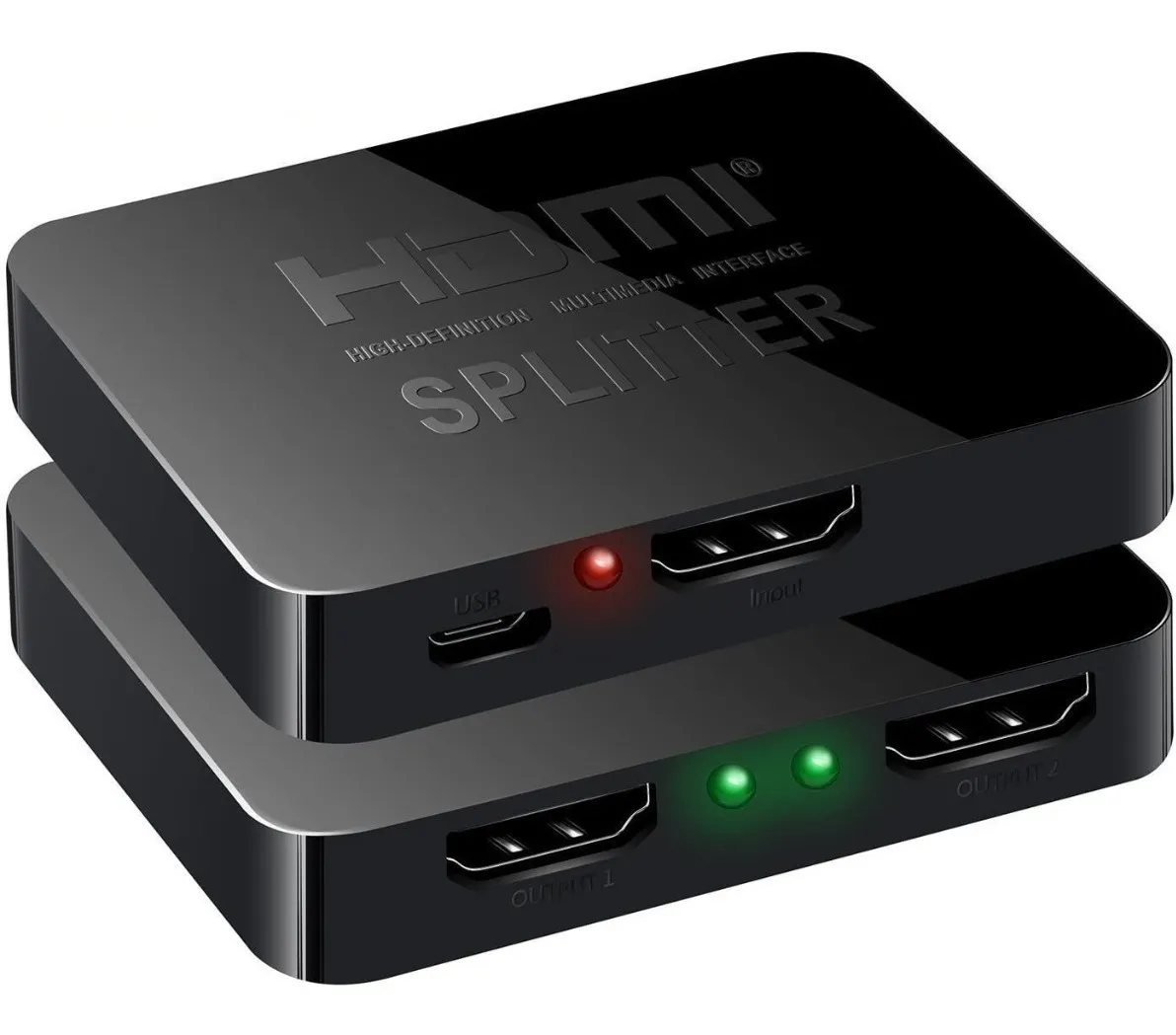 Splitter Mini Hdmi 4k 1 Entrada 2 Salidas Con Amplificador