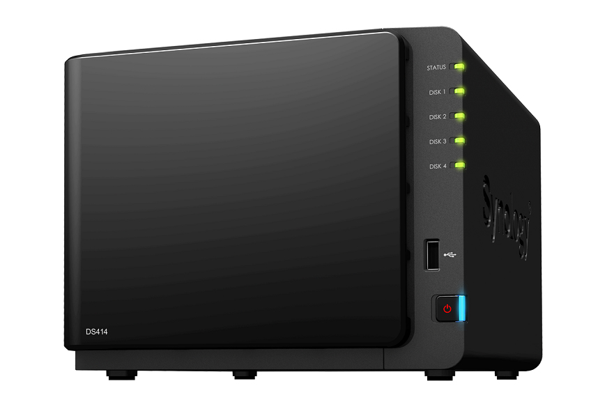 NAS TRENDNET/SYNOLOGY DS414 HD 4 BAHIAS/1.33GHZ/1GB DDR3/LAN GIGABITX2/USBX3/HOT-SWAP/SATAX4