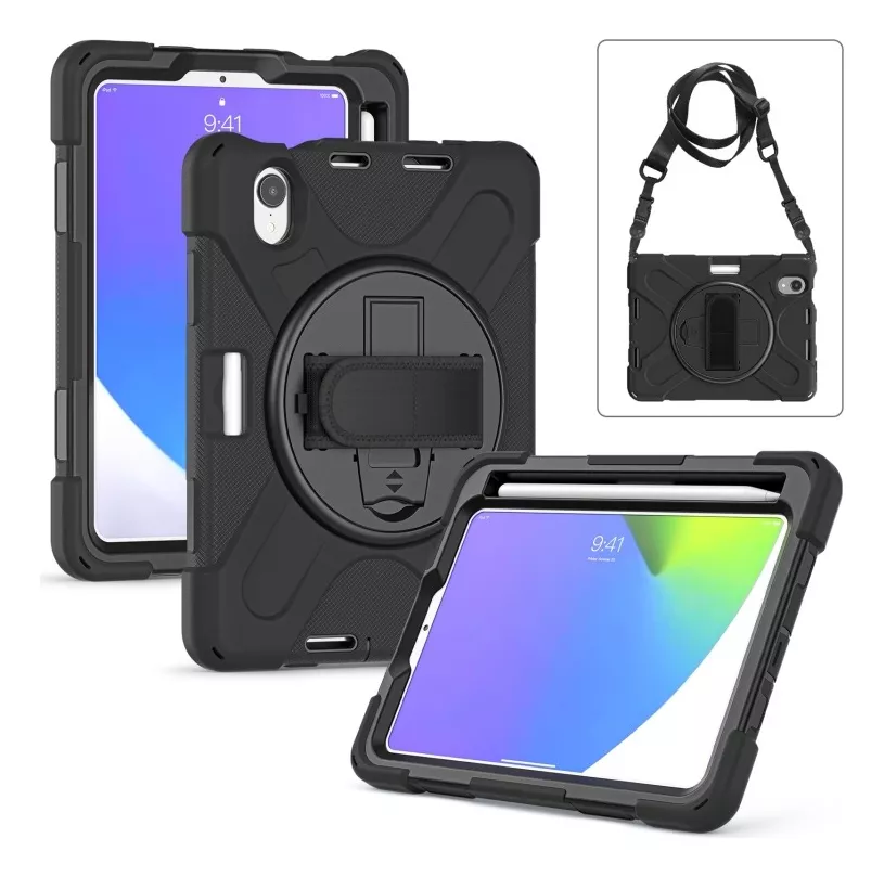 FUNDA PARA PAD MINI 6 RUDO CON COREO NEGRO