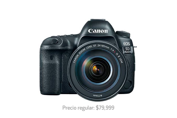 CÁMARA CANON 5D MARK IV CON LENTE EF 24-105MM F/4L IS II USM