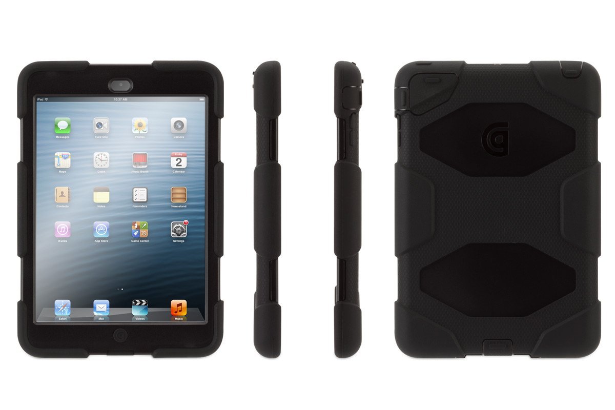 Griffin Survivor All-Terrain Case for iPad Mini 1/2/3, Black/Black (GB35918)