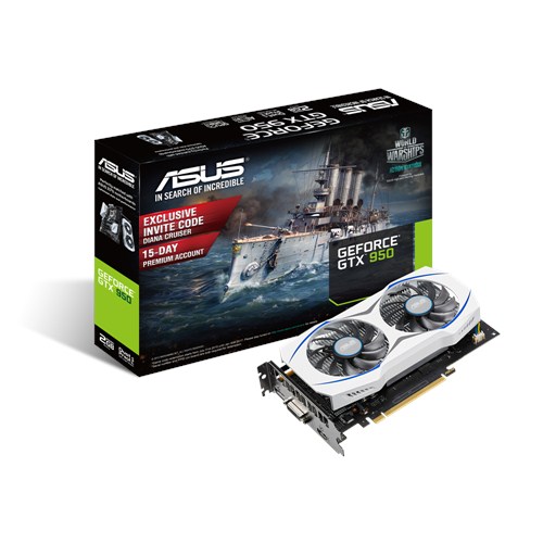 ASUS VC GTX950-2G GTX 950 2GB DDR5 128B PCIE3.0 DVII/HDMI/DP Retail