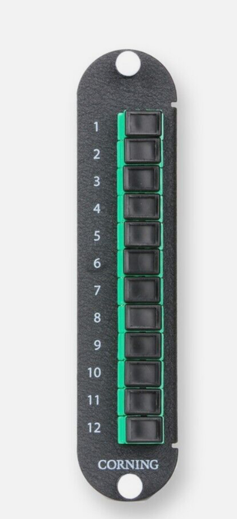 ADAPTADOR CORNING CCH-CP12-6C SC SIMPLEX APC 12 FIBRA CCH PANEL MONOMODO (OS2)