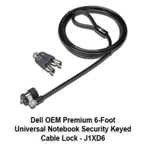 Bloqueo de cable con llave de seguridad universal para portátil premium de 6 pies Dell - J1XD6