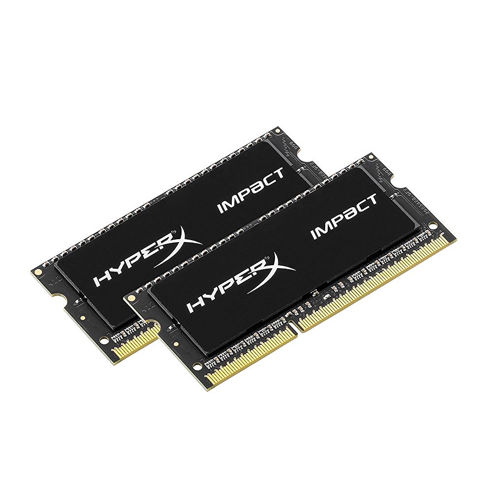Kingston Technology HyperX Impact 16GB Kit 1600MHz DDR3L CL9 SODIMM 1.35V Laptop Memory (PC3 12800) HX316LS9IBK2/16 Black
