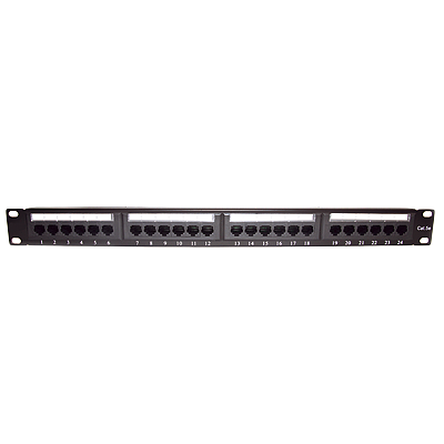 LINKEDPRO PANEL DE PARCHEO UTP CAT5E 19", 24 PUERTOS, 1U CON ORGANIZADOR DE CABLE