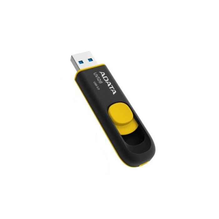 MEMORIA FLASH ADATA UV128 16GB USB 3.0 NEGRO/AMARILLO (AUV128-16G-RBY)