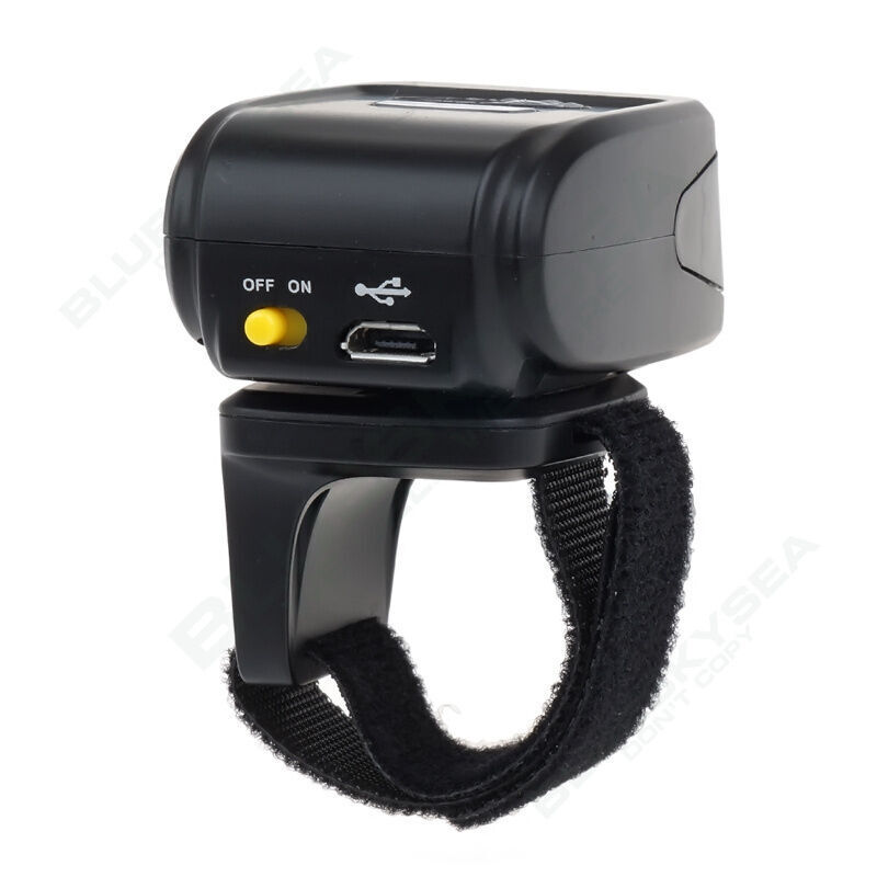 MJ-R30 2D Escáner Bluetooth Anillo Inalámbrico Mini Dedo Código de Barras Escáner
