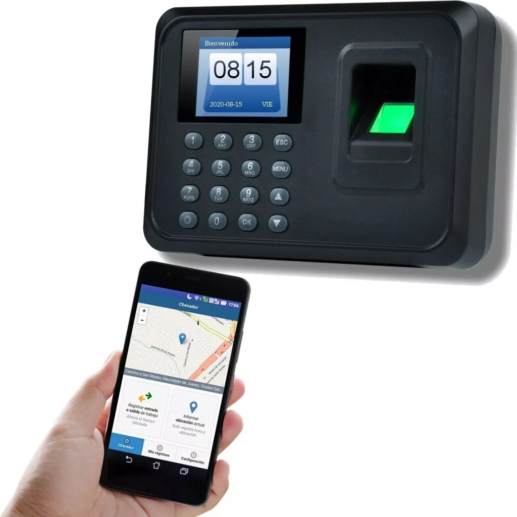 Reloj Checador Huella Compatible Con App Celular Opcional