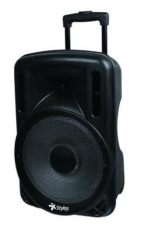 STYLOS MM STSBAX1B BAFFLE SISTEMA DE ALTAVOZ 12 CONEXION USB/TF, BLUETOOTH, RADIO FM, ENTRADA DE MICROFONO, 1 MICROFONO INCLUIDO, LUZ LED, BATERIA RECARGABLE