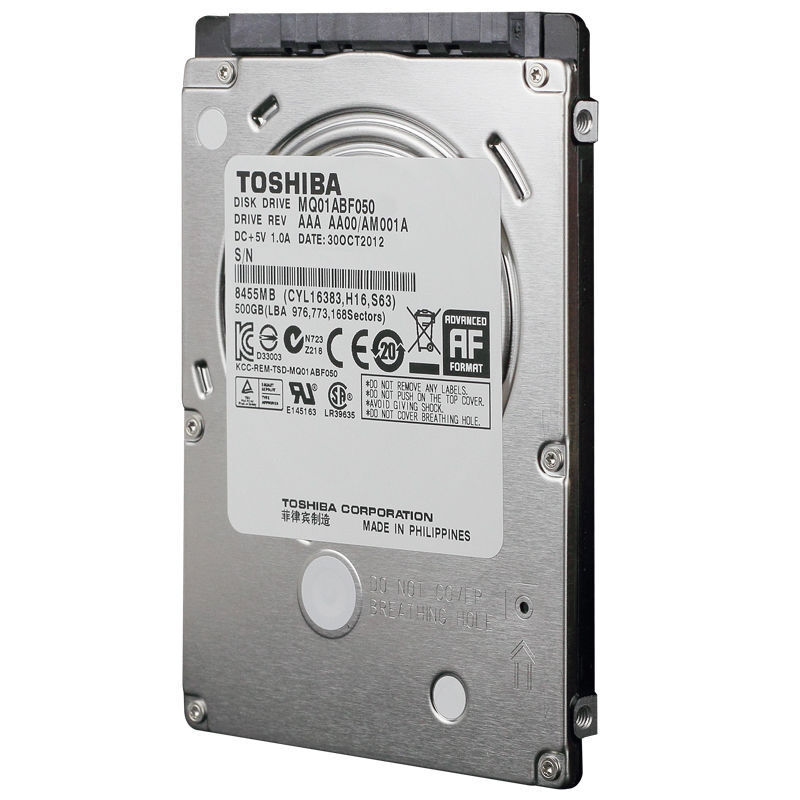 Disco duro portátil portátil Toshiba 2,5\" 7 mm 500 GB MQ01ABF050 SATA 8 MB 2,5 pulgadas-