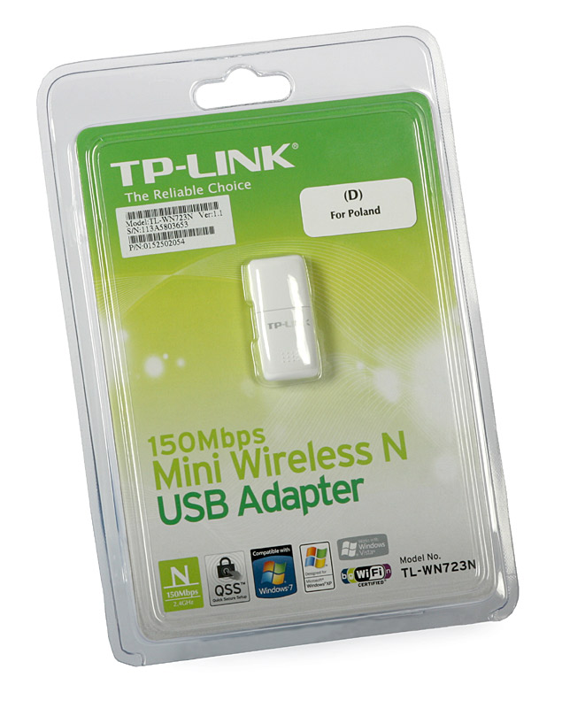 TP-LINK NP TL-WN723N MINI ADAPTADOR INALAMBRICO N USB 150 MBPS CHIPSET REALTEK ANTENA INTERNA