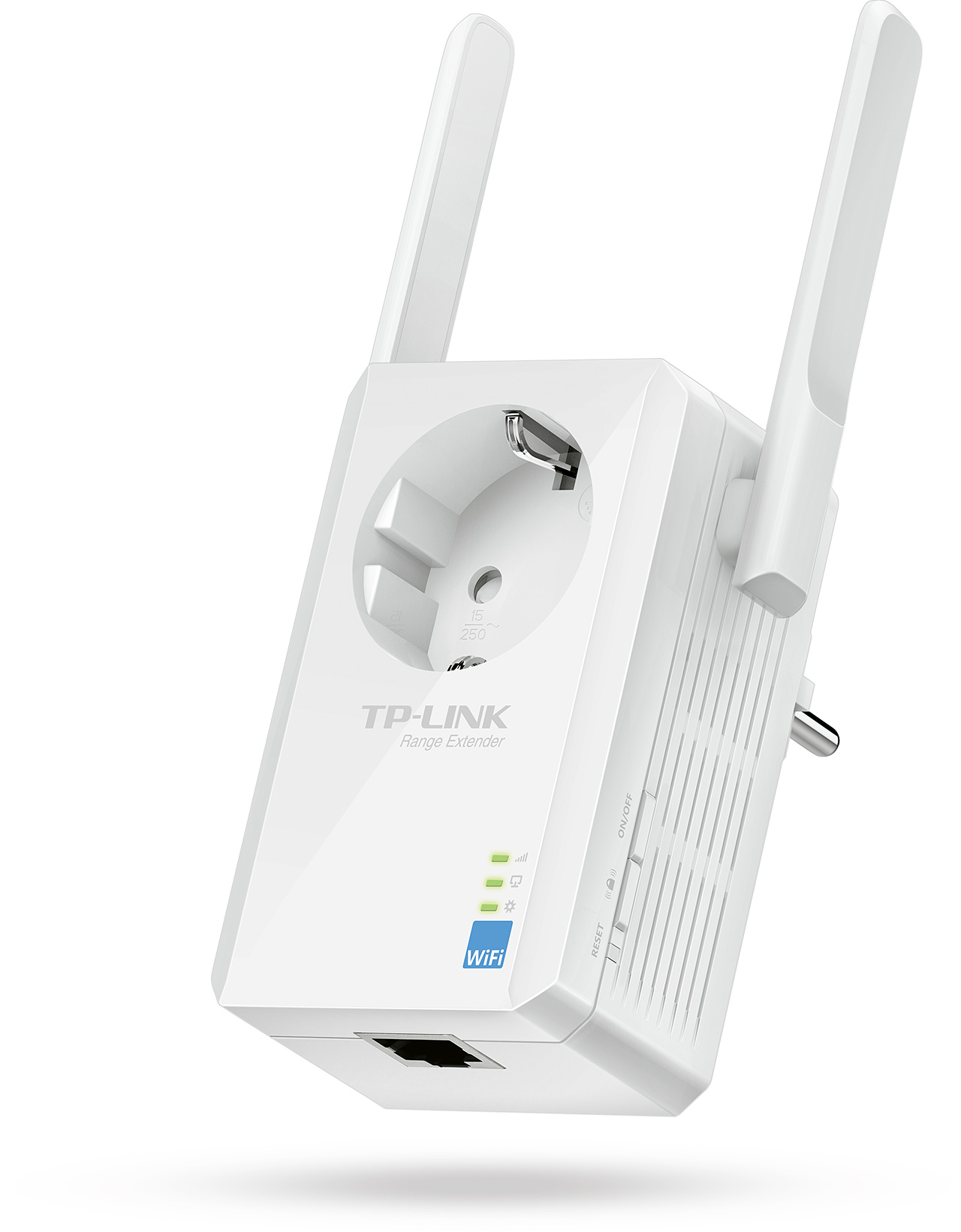 TP-LINK NP TL-WA860RE EXPANSOR DE RANGO INALÃMBRICO N 300MBPS DE PARED CON AC CONECTOR ELECTRICO FRONTAL , 2T2R, 2.4GHZ, 802.11N/G/B, BOTÃ“N EXPANSOR DE RANGO, MODO EXPANSOR DE RANGO, 2 ANTENAS FIJAS