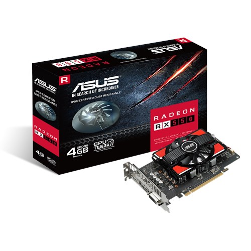 ASUS VC RX550-4G, AMD RADEON RX 550, OPENGN 4.5, GDDR5 4GB, DVI-D X 1, HDMI X 1 DISPLAY PORT X 1 MAX RESOLUTION 5120 X 2880