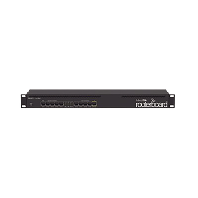 RouterBoard, 5 Puertos Gigabit, 5 Puertos Fast, Licencia Nivel 4 y montaje en Rack